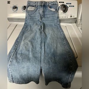 Girls light blue Jean wide leg